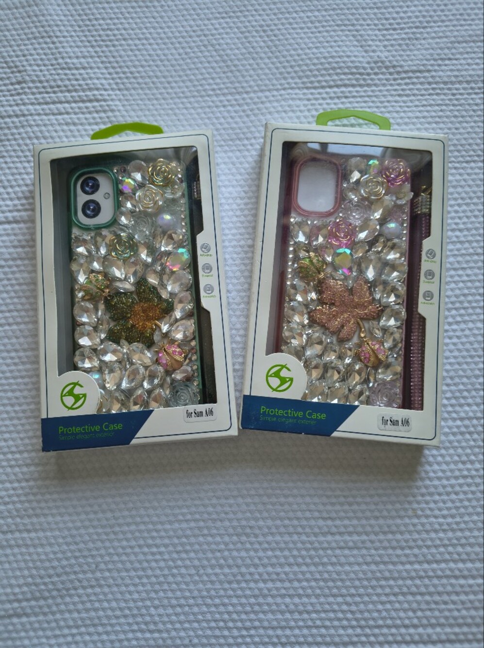 Lot of 2 New Bling Rhinestone Protective Phone Cases for Samsung A06